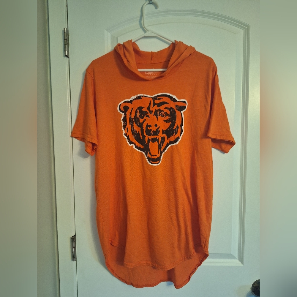 Majestic Orange Short Sleeve Tee with Bear Design